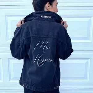 Personalized denim jacket wifey future Mrs
